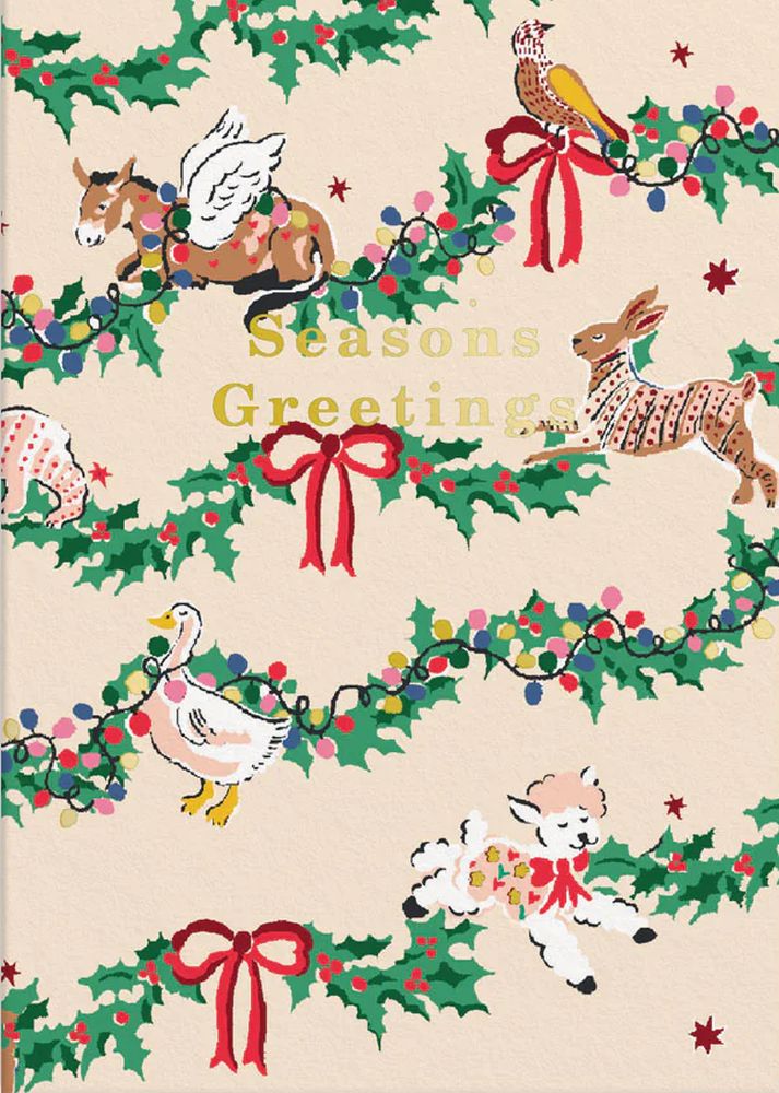 Cath Kidston Foil Card-Festive Animals