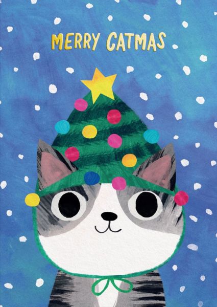 Foil Card-Tree Hat Kitty