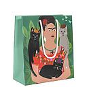 Gift Bag Medium-Frida and Her Catlo's