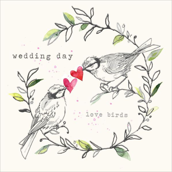 Foil Card-Love Birds