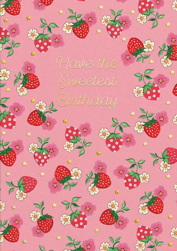 Cath Kidston Card-Birthday Sweetest Strawberry
