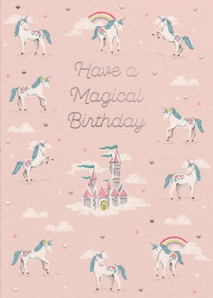 Cath Kidston Card-Birthday Magical Unicorns