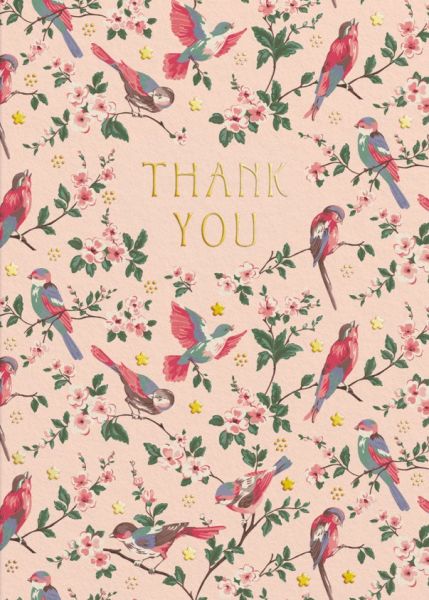 Cath Kidston Card-Thank you Garden Birds 