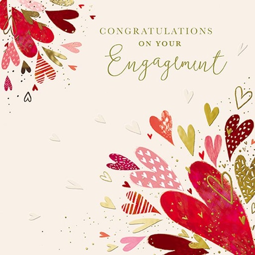 [GB-C-OC0084] Embossed Card-Congratulations Engagement