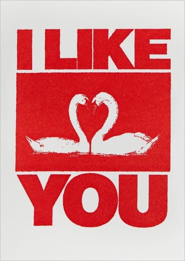 [AV-C-QP750] Card-I like You Swans