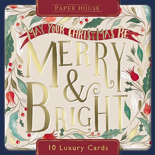 [GB-XCP-PSPP0011] Boxed Card Park of 10-Merry & Bright