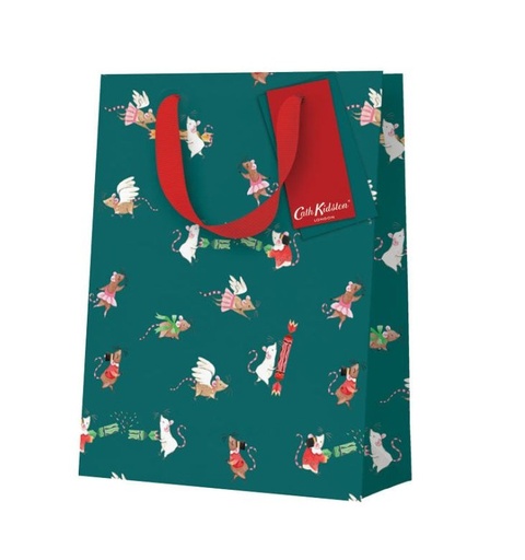 [CK-XWBM-13934] Cath Kidston Gift Bag Medium-Nutcracker Mice