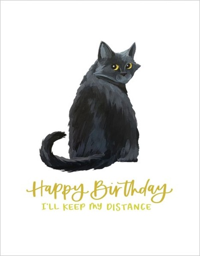 [OC-C-214160] Foil Card-Black Cat Birthday