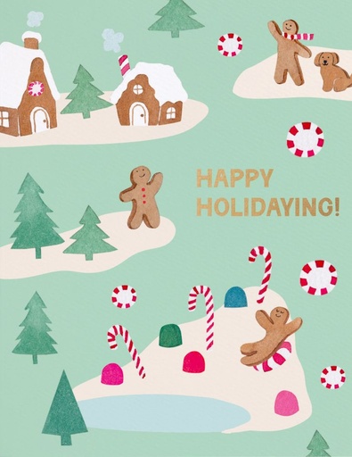 [EF-XC-0887] Foil Card-Gingerbread Village 