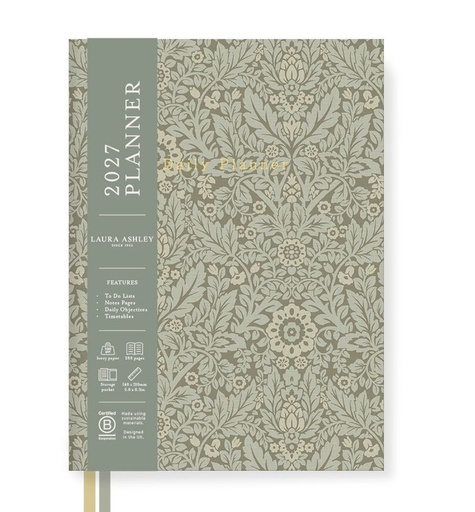 [LA-SN-7-PL-A5-13667] Laura Ashley A5 Fabric Daily Planner-Delamore