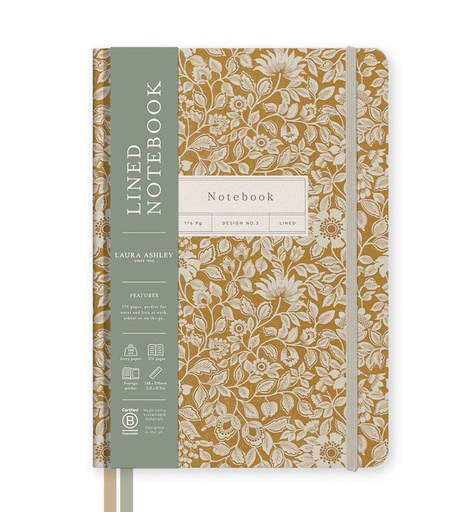 [LA-SN-1-A5-13665] Laura Ashley A5 Premium Hard Cover Notebook-Oastbrook