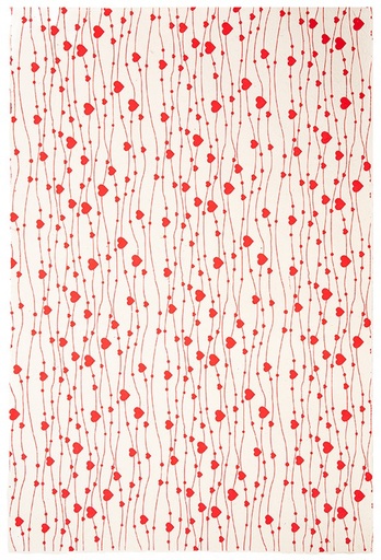 [GI-GHS-001] Wrap-Hearts Red On Natural