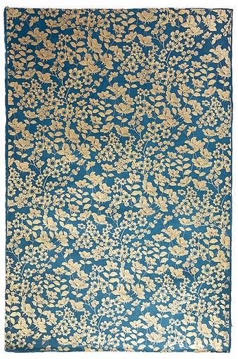 [GI-GHS-019] Wrap-Flowers Gold on Blue