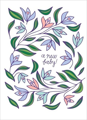 [GT-C-BA522] Card-Snowdrops Baby
