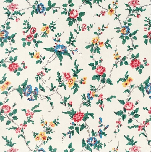 [MC-C-MS-VE026] Card-Vintage Flowers White