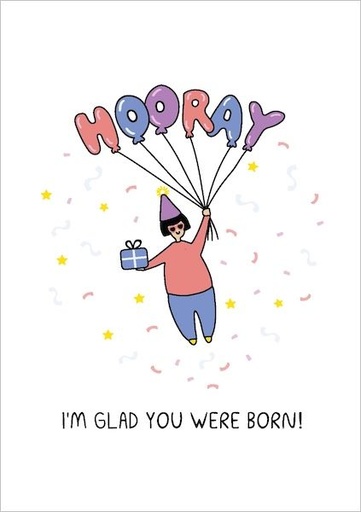 [KW-C-PBD102] Card-Glad You Were Born