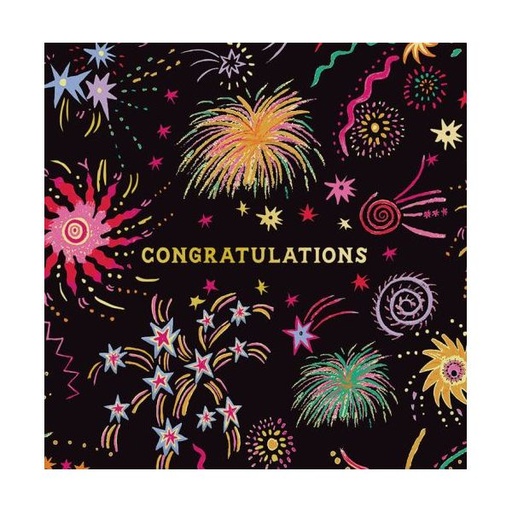 [CK-MC-14287] Mini Foil Card-Congratulations Fireworks