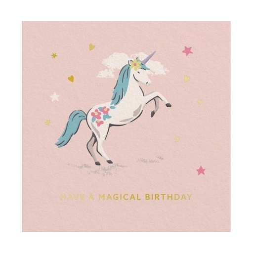 [CK-MC-14292] Mini Foil Card-Unicorn Birthday
