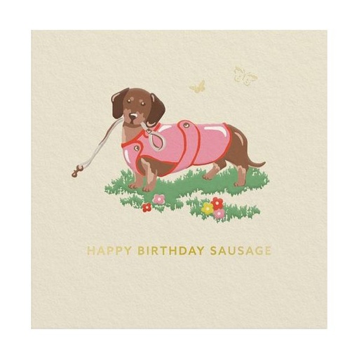 [CK-MC-14296] Mini Foil Card-Dachshund
