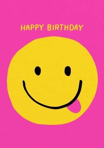 [OD-C-ASH09264] Card-Smiley Face Birthday
