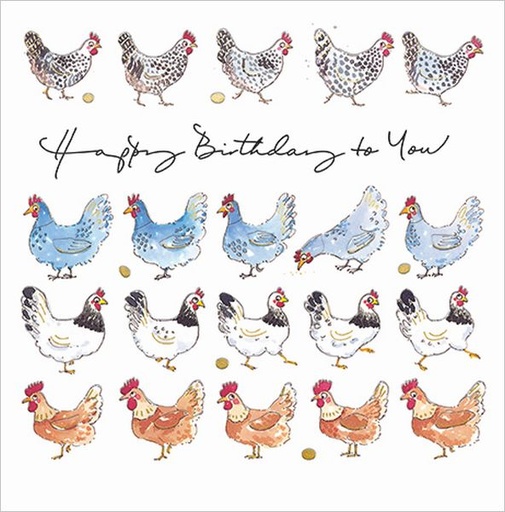 [GB-C-SA1886-LD] Foil Card-Hens Birthday