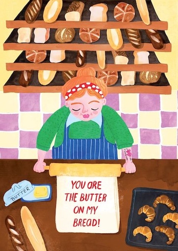 [RD-C-LV129] Card-Butter On My Bread