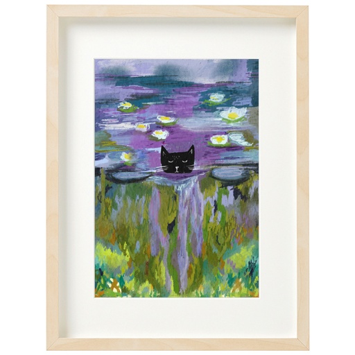 [NG-LW-077] Art Print-Claws Monet Purple Water