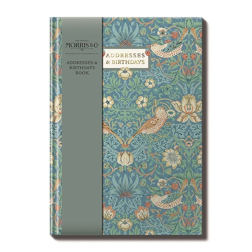 [WM-SN-5-A5-BA-01] William Morris A5 Hardcover Birthday & Address Book