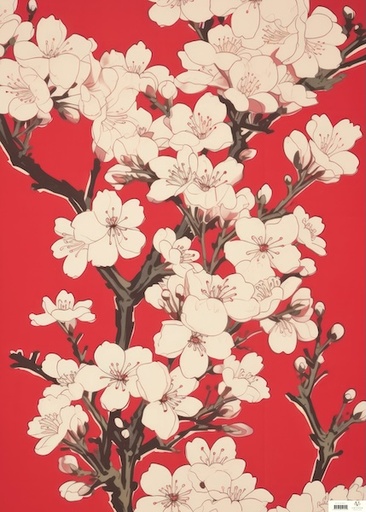 [MC-W-OR-VE001] Wrap-Sakura Flowers