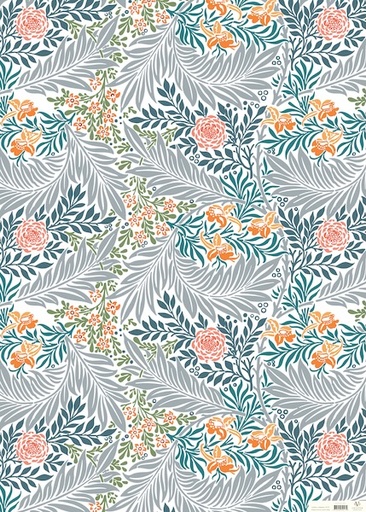 [MC-W-WM-VE022] William Morris Wrap-Larkspur