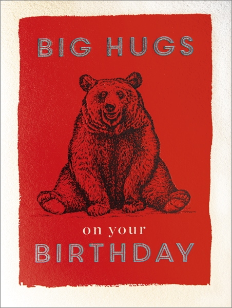 [AV-C-QP351] Card-Big Hugs On Your Birthday