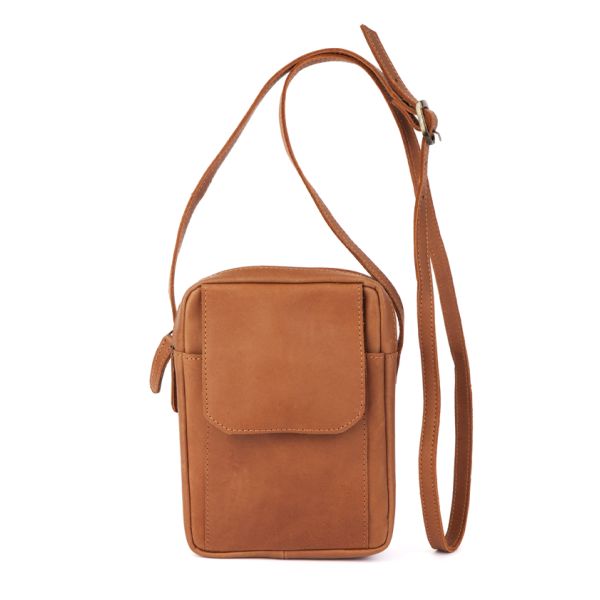 [HS-LB-AB001] LEATHER ACCESSORY BAG-TAN
