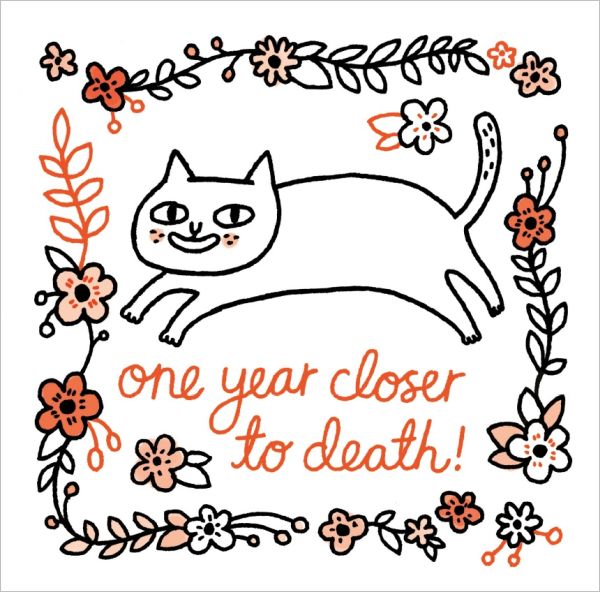 [OD-C-GE0926-SQ] Card-One Year Closer To Death