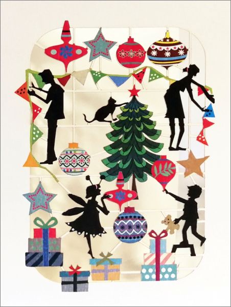 [FO-XC-XP46] Card-Silhouettes of Tree Trimming