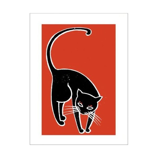 [AV-MC-AP252] Mini Card-Red Black Cat