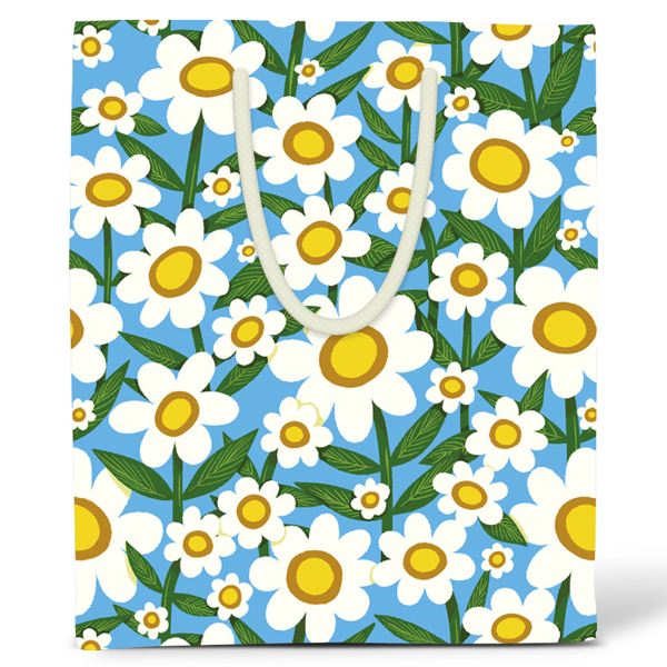 [RC-W-WBL-PER2103] Gift Bag Large-Daisies