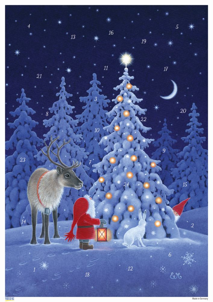 [KV-XCAL-4-10501] Advent Cal-Poster-Forest Lights