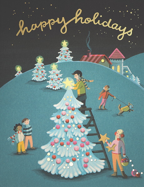 [JJ-XC-092] Foil Card-Tree Decorating