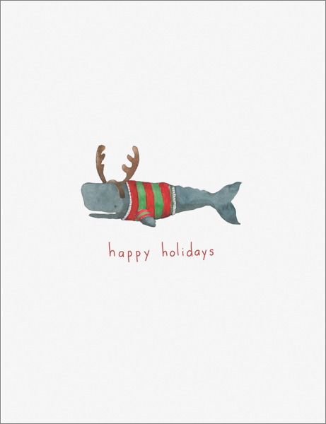 [EF-XC-0818] Card-Christmas Whale