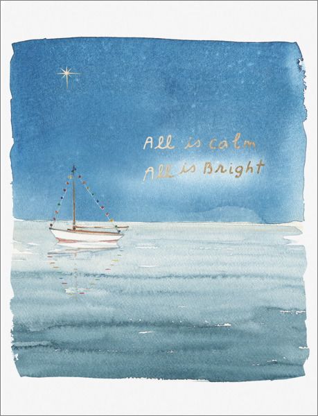 [EF-XC-0831] Foil Card-Holiday Sailboat