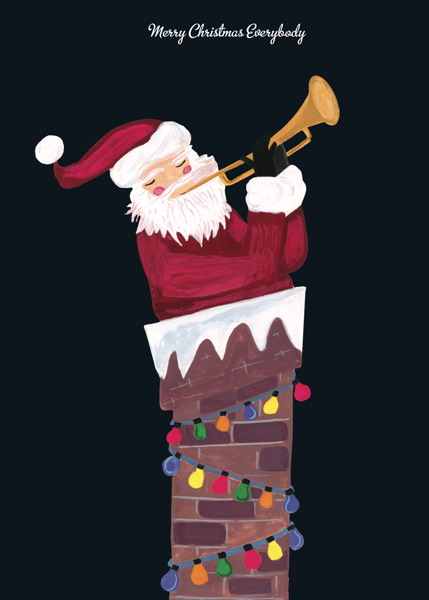 [HC-XC-286] Card-Santa In Chimney