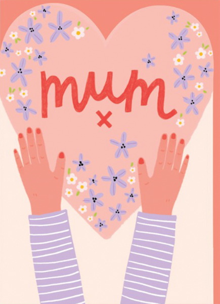 [OD-C-JF5120] Die Cut Card-Mum Heart