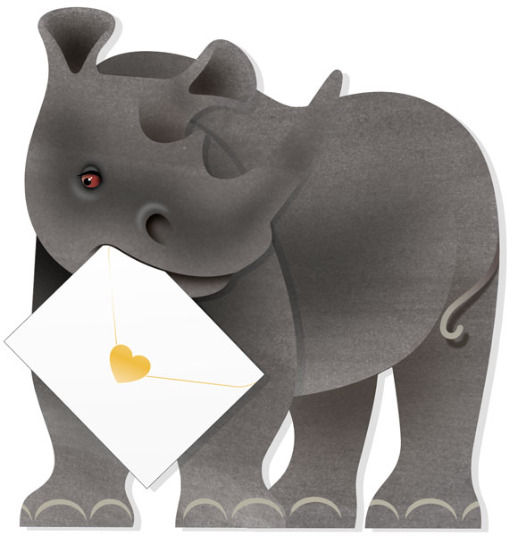 [SD-HI183] 3D Card-Hippo-Ronny