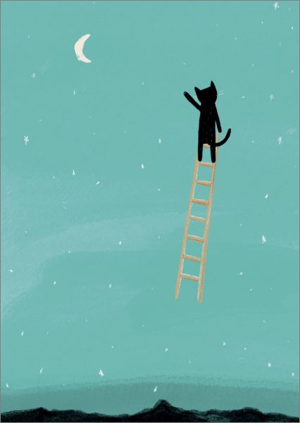 [NG-CC-GO039] Card-Georgia O’Cat Ladder To The Moon
