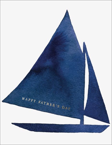 [EF-CFD-SP0483] Foil Card-Father's Day Sail Boat