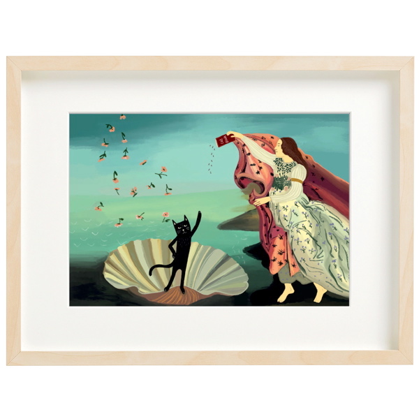 [NG-LW-032] Art Print-Botticatli Birth of Venus