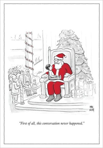 [NY-XC-A088] Card-Jewish Boy on Santa's Lap