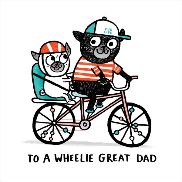 [OD-C-GE5385-SQ] Card-Wheeli Great Dad