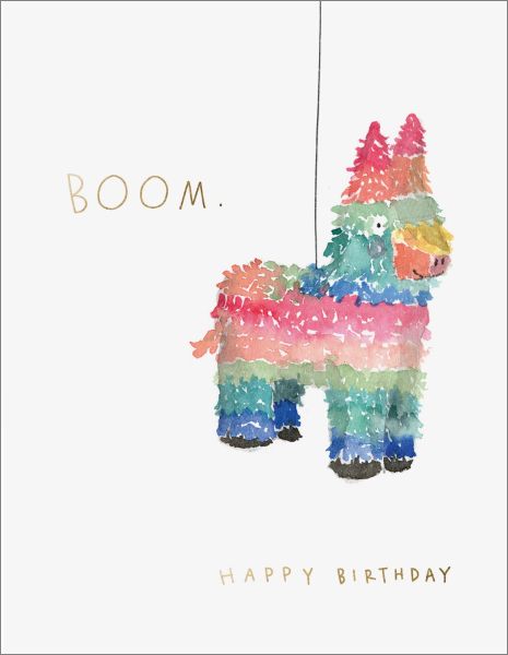 [EF-C-BD0268] Foil Card-Pinata Birthday