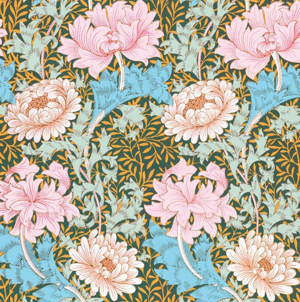 [MC-C-WM-VA008] William Morris Card-Chrysanthemum